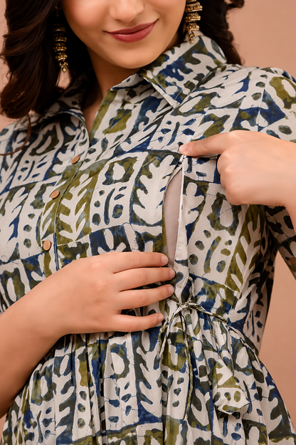 BloomMum Premium Maternity & Feeding Kurti