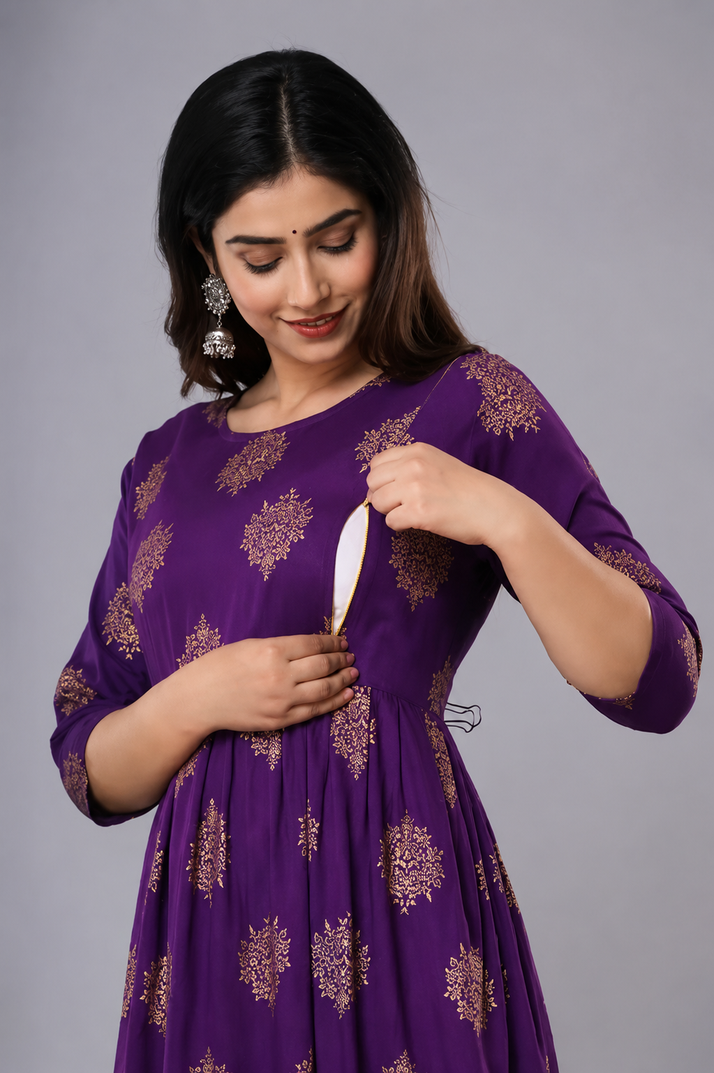 BloomMum Premium Maternity & Feeding Kurti