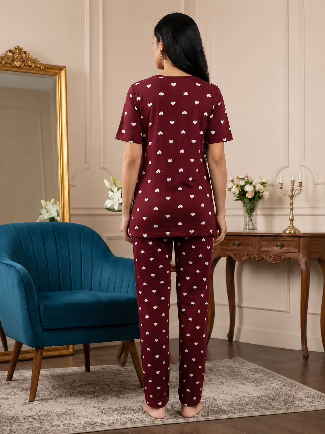 BloomMum Premium Maternity & Feeding Night Suit